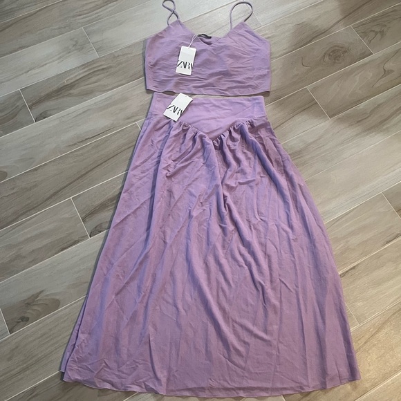 Zara flowy top & maxi skirt NWT - Picture 2 of 4